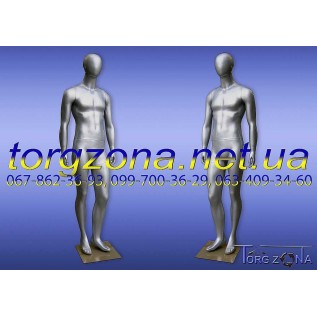 Манекен чоловічий, стилізований (чорний глянець) мод.2